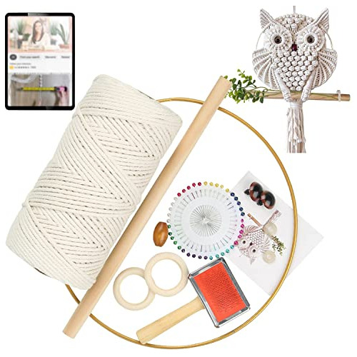 Kit De Macramé, Kit De Búho De Macramé Diy Tutorial ...