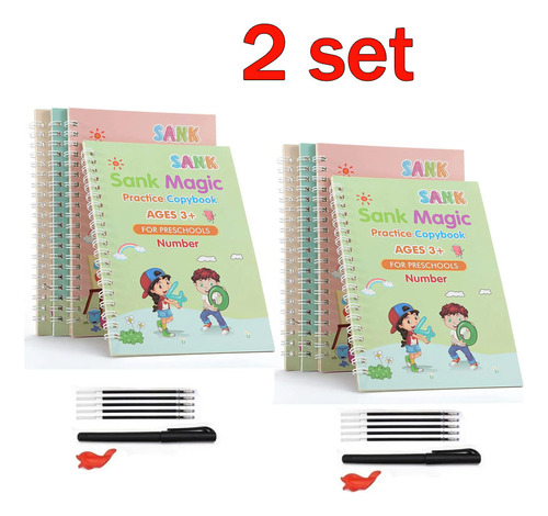 W Sank Magic - 2 Conjuntos De Livros De Caligrafia