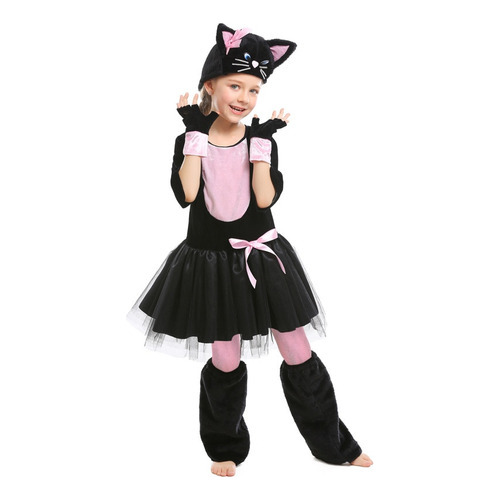 Bonito Disfraz De Gatito Para Niña Disfraz De Carnaval Y Pu