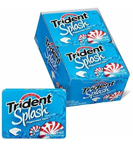 Chicle - Trident Splash Peppermint Swirl Chicle Sin Azúcar, 