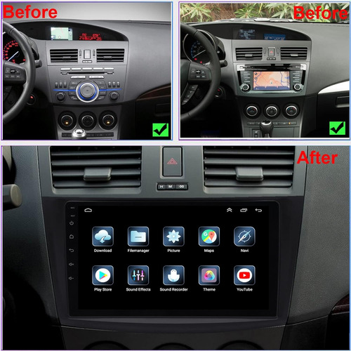 Android 4+64 Octa - Core Dsp Mazda 3 All New 2010 - 2014 Sim