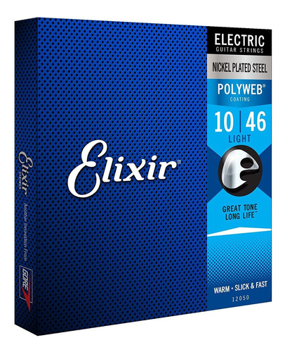Cuerdas Elixir 12050 De Guitarra Electrica 010-046 Nickel