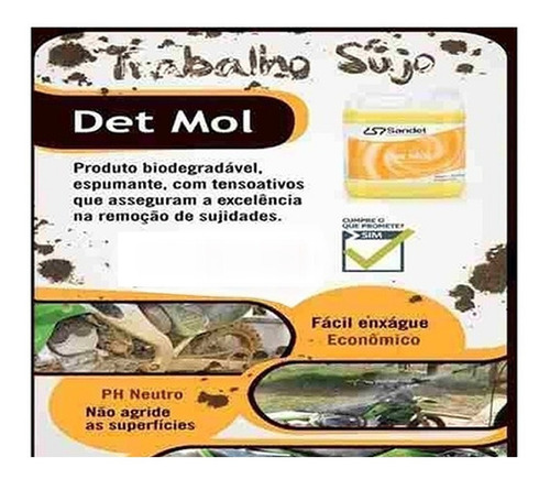 Imagem 2 de 2 de Shampoo Limpeza Pesada 1,9l Lava Moto Off Road Detmol Nfe *