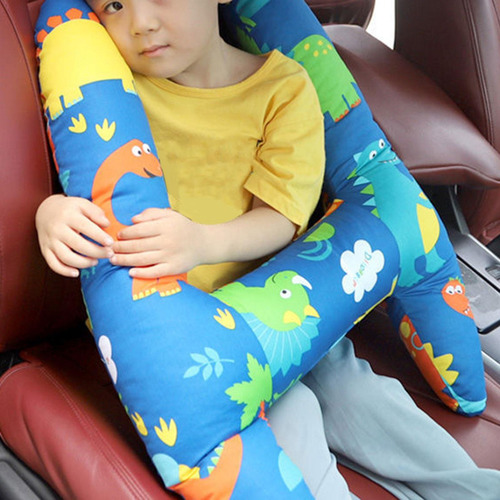 Cojín De Almohada De Viaje Para Asiento Dinosaurio Azul
