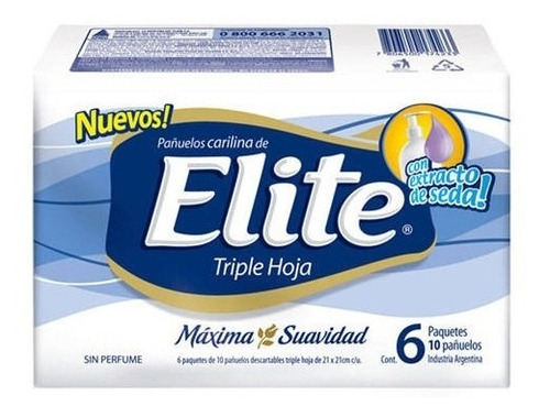 Elite Pañuelos Descartables Triple Hoja 6x10