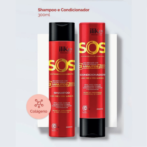 Ilike Sos Shampoo Antiemborrachamento Age Em 3 Min. - 300ml