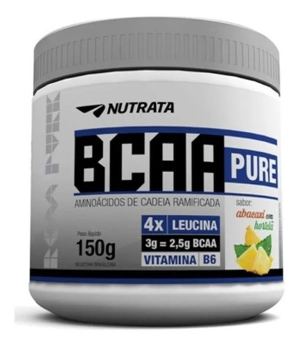 Bcaa Pure 4.1.3 Em Pó 150g C/ Vitamina B6 Nutrata Rapi Sabor Abacaxi C Hortel