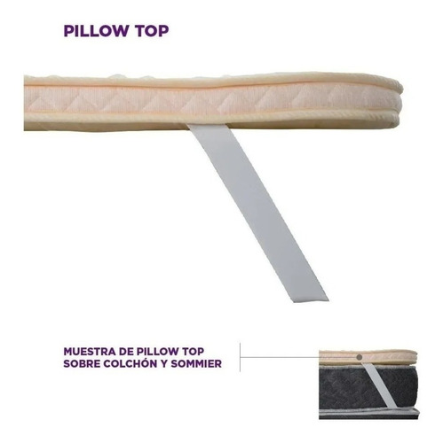 Imagen 3 de 6 de Pillow Top Soft Desmontable 190 X 140 X 5 Cm