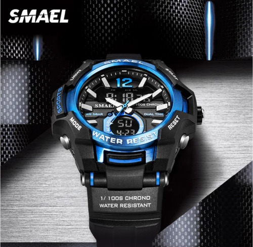 Relógio Esportivo Smael Original Azul