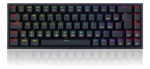 Teclado Gamer Mecânico Redragon Castor Switch Marrom Abnt2