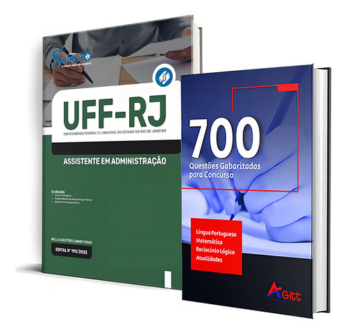 Kit Apostila Uff-rj 2023 - Assistente Em Administração + Caderno De 700 Questões, De Professores Especializados. Editora Solução Concursos, Capa Mole, Edição Oficial Em Português, 2023