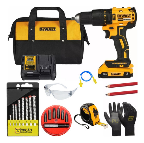 Furadeira E Parafusadeira Impacto 20v Dcd7781d1 Dewalt + Kit