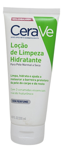 Cerave Loção De Limpeza Hidratante Pele Normal A Seca 200ml Suave