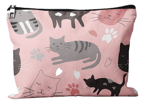 Bolsa De Maquillaje De Gato Lindo Rosa Bolsa Cosmética Para 