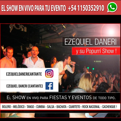 Cantante Show En Vivo Para Tu Evento Con Animación