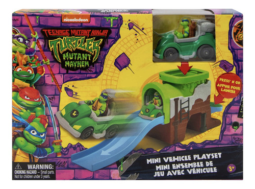 Carro Tortugas Ninja Mutant Mayhem Set Pista Lanzadora Color Verde