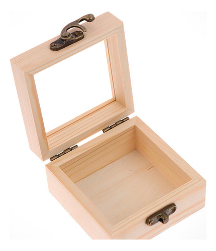 Caja Pequeña Alhajero Joyero De Madera Para Accesorios Joyas