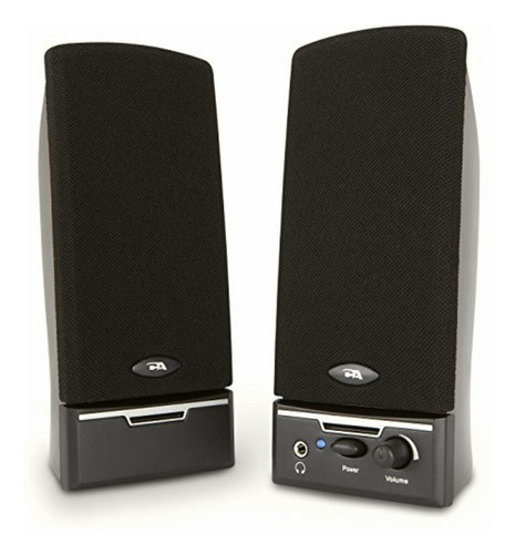 Cyber Acoustics 4 Watt 2.0 Computer Speaker System Black