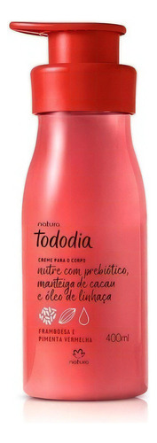 Crema Corporal Frambuesa Y Pimienta Roja Tododia Natura 400ml