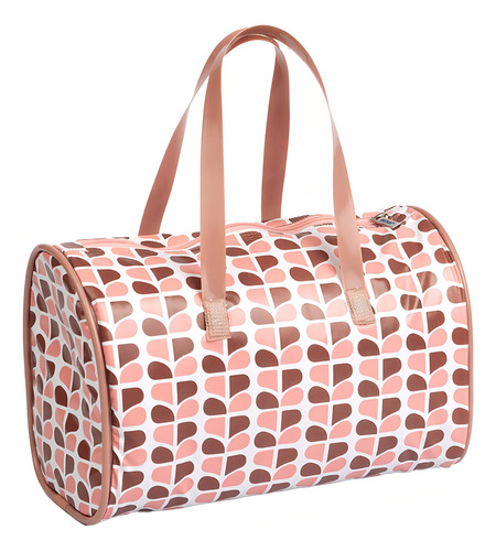 Beniq Bolsa Baú Térmica Lancheira Academia Passeio Multiuso 7 Litros Cor Rosê Estampado