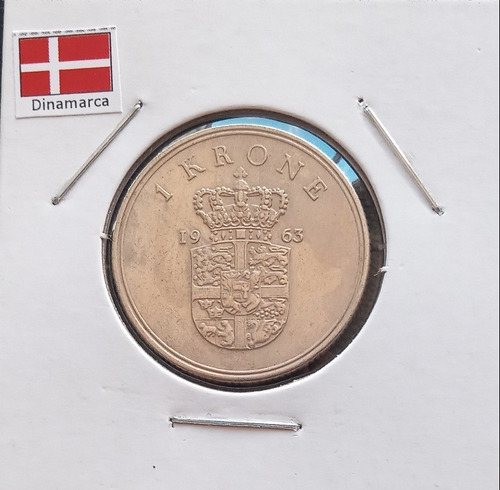 Dinamarca. Moneda De 1 Corona Año 1963.