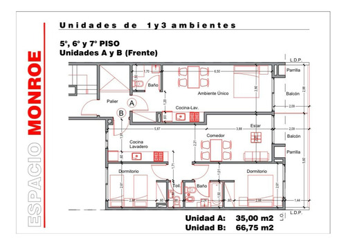 Depto 3 Amb De Pozo 67 M2 Bcón/2bños/parr/aménit Urquiza