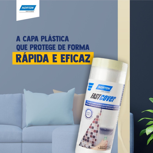 Imagem 3 de 4 de Fast Cover Auto Plástico Mascaramento 550mmx33mm - Norton