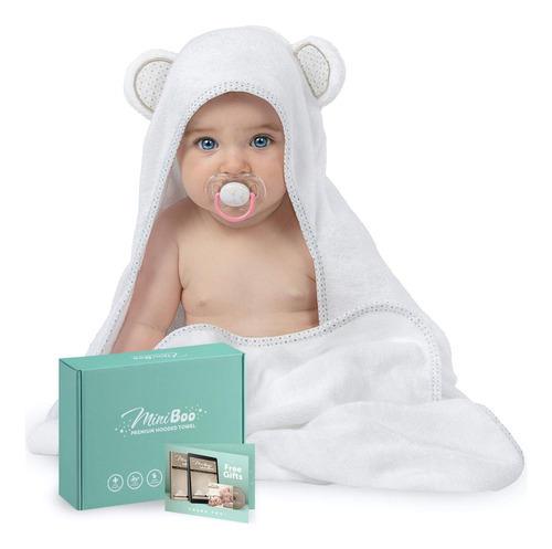 Miniboo Toalla Bebé Con Capucha De Rayón Ultrasuave