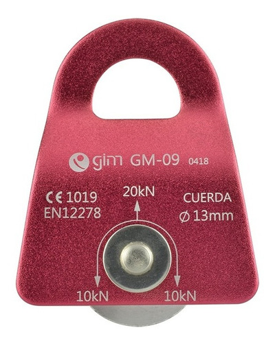 Polea Sencilla De Aluminio Certificada Remate Gm-09 Ecom
