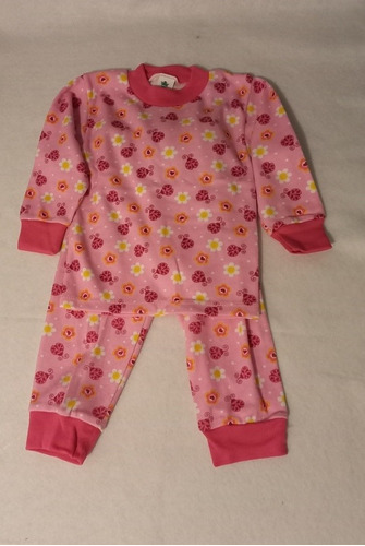 Pijama De Catarinas Rosa Para Niña Talla 1 De 6 Meses