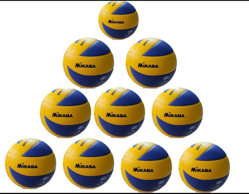 Combo 10 Pelotas De Voley Para Entrenamientos Mikasa Mva200 Azul