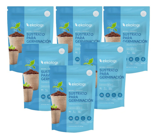 Sustrato Germinación Orgánico 2.5l (caja 6 Bolsas)