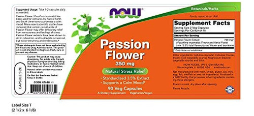 Ahora Passion Flower 350 Mg90 Veg Capsules