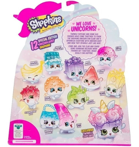 Imagen 2 de 7 de Shopkins Unicornio Fan Club X 12 Unid Figuras Playking