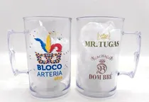 Comprar 50 Canecas De Chopp 300ml Acrílico Personal. Colorida