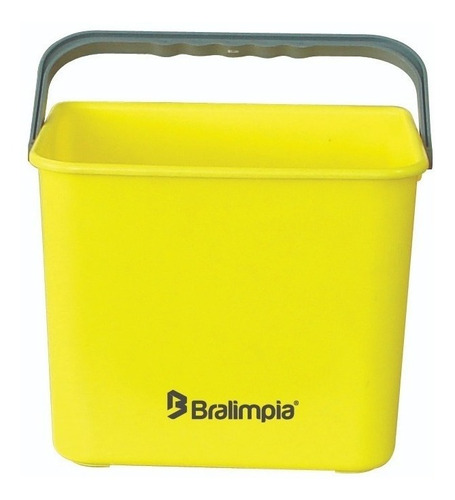 Bralimpia BA04AM balde 4 l polipropileno com alca reforçado amarelo