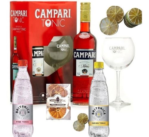 Aperitivo Campari+ Copon + 2 Tónicas + Garnish De Limón 