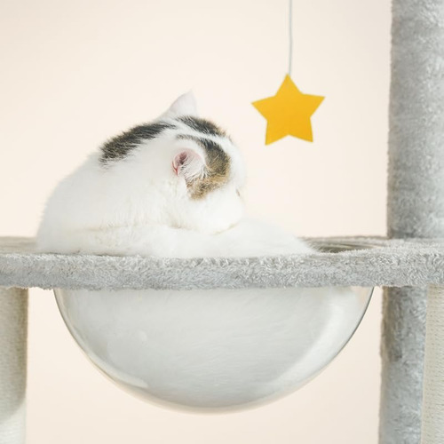 Rascador Árbol Torre Para Gatos Varios Niveles 170cm Gris