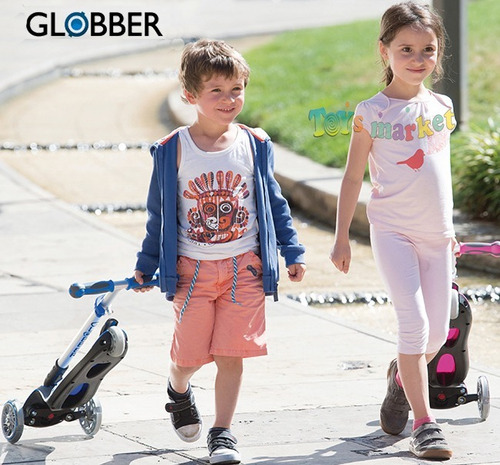 Imagen 6 de 9 de Globber Elite Lights Plegable Con Luces 4 Alturas Monopatin