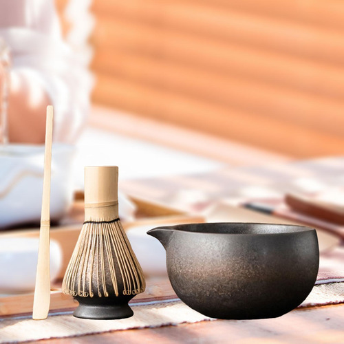 Juego De Matcha, Tazón De Matcha, Cuchara De Cuenco Gris