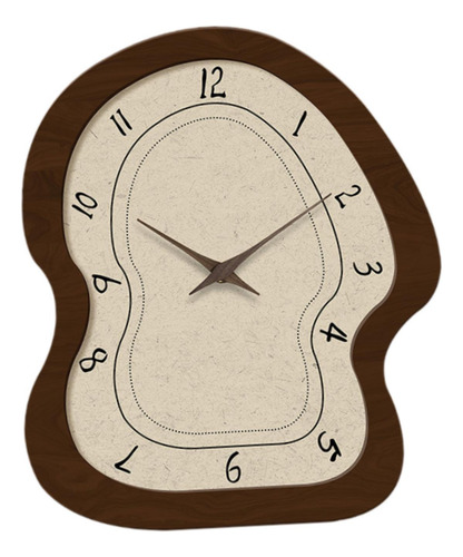 Reloj De Pared De Madera Fácil De Leer, Sin , Para Estilo C