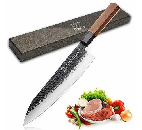 Famcüte 8 Inch Professional Japanese Chef Knife 3 Layer Zd