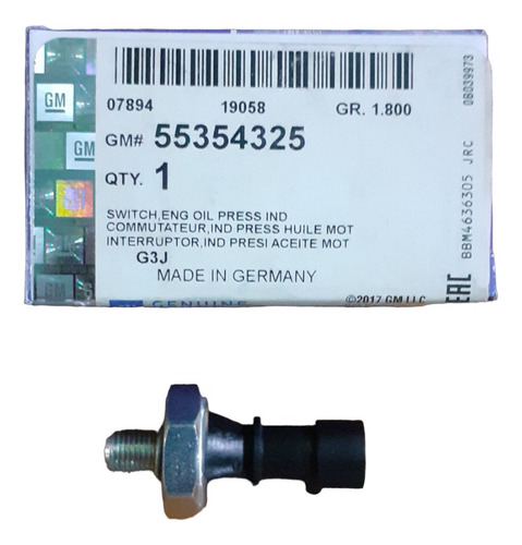 Valvula Sensor Presion Aceite Chevrolet Cruze Original