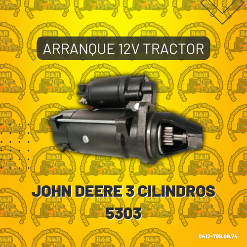 Arranque 12v Tractor John Deere 3 Cilindros 5303