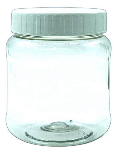 Tarro Pet Transparente 250ml Tapa Diferente Color (100 Pzas)