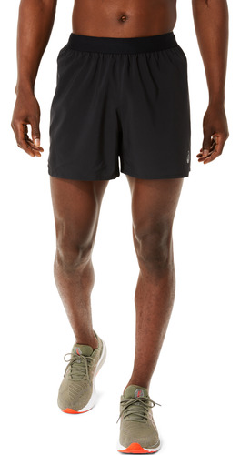 Short Asics Hombre Road 5in Negro Running