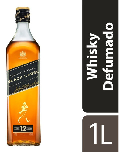 Whisky Escocês Black Label 1 Litro Johnnie Walker