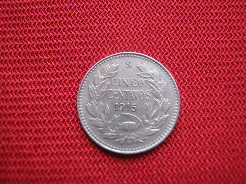 Chile 5 Centavos 1915 Plata 