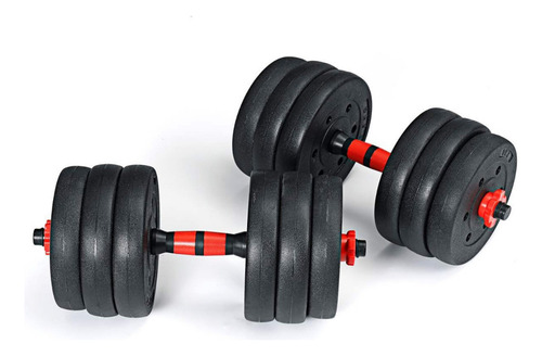 Set Mancuernas Ajustables 30kg + Union + Barra