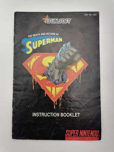 Superman The Death Super Nintendo Manual Instrucciones